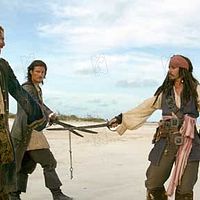 Karayip Korsanlari: Ölü Adamin Sandigi : Fotograf Jack Davenport, Johnny Depp, Orlando Bloom