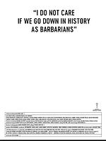 « Îmi Este Indiferent Daca în Istorie Vom Intra ca Barbari » posteri