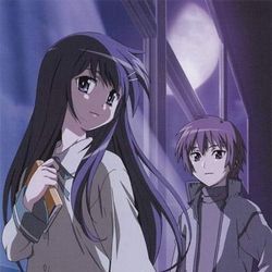 Fotoğraf Hanbun no Tsuki ga Noboru Sora