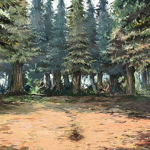 Fotoğraf O Caçador De Árvores Gigantes