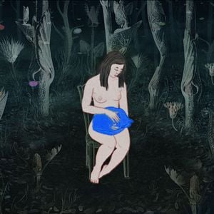 Fotoğraf Saules aveugles, femme endormie