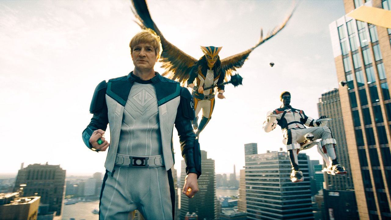 Superman : Fotoğraf Edi Gathegi, Isabela Merced, Nathan Fillion