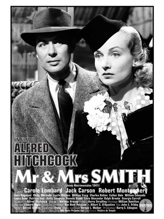 Mr. and Mrs. Smith : Afiş Carole Lombard, Robert Montgomery