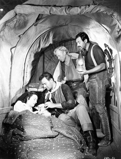 Fotoğraf John Ford, John Wayne, Harry Carey Jr., Mildred Natwick