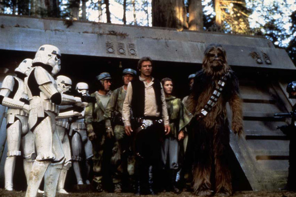 Yıldız Savaşları: Jedi’nin Dönüşü : Fotoğraf Harrison Ford, Carrie Fisher, Richard Marquand, Peter Mayhew