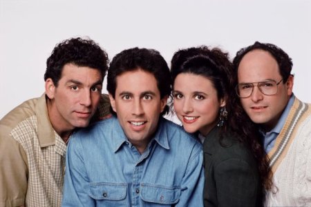 Fotoğraf Julia Louis-Dreyfus, Jason Alexander, Michael Richards, Jerry Seinfeld