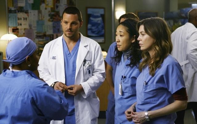 Fotoğraf Sandra Oh, Justin Chambers (I), Ellen Pompeo, Chandra Wilson