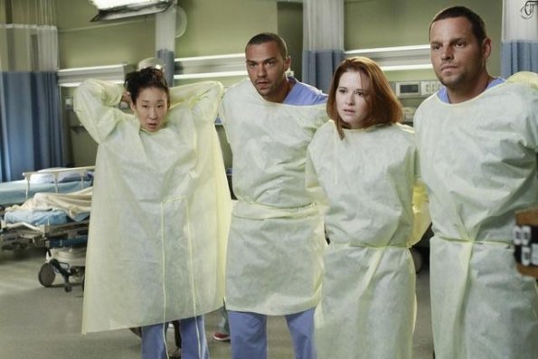 Grey's Anatomy : Fotoğraf Jesse Williams, Sandra Oh, Justin Chambers (I), Sarah Drew