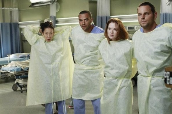 Grey's Anatomy : Fotoğraf Sandra Oh, Jesse Williams, Justin Chambers (I), Sarah Drew