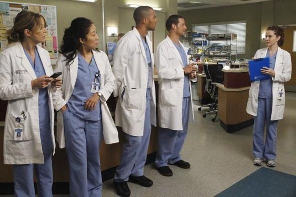 Grey's Anatomy : Fotoğraf Justin Chambers (I), Ellen Pompeo, Sarah Drew, Jesse Williams, Sandra Oh