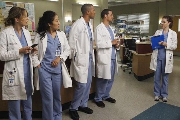 Grey's Anatomy : Fotoğraf Sarah Drew, Jesse Williams, Sandra Oh, Justin Chambers (I), Ellen Pompeo