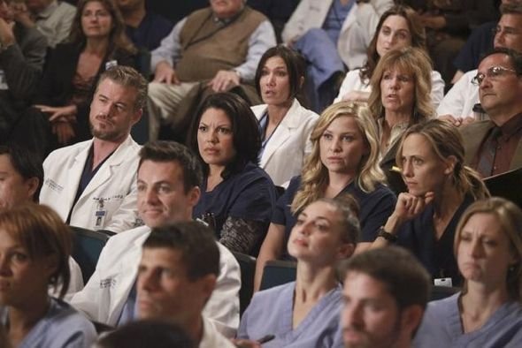 Grey's Anatomy : Afiş Eric Dane, Kim Raver, Sara Ramirez, Jessica Capshaw