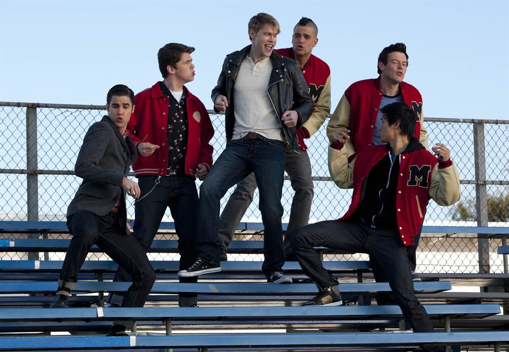 Glee : Fotoğraf Chord Overstreet, Cory Monteith, Mark Salling, Darren Criss, Harry Shum Jr., Damian McGinty