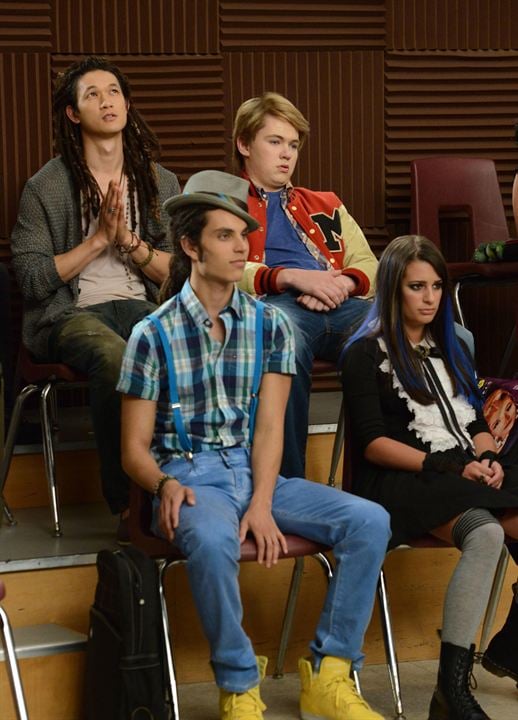 Glee : Fotoğraf Harry Shum Jr., Damian McGinty, Samuel Larsen, Lea Michele