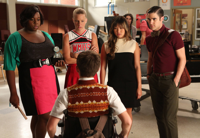 Glee : Fotoğraf Heather Morris, Kevin McHale, Darren Criss, Jenna Ushkowitz, Alex Newell