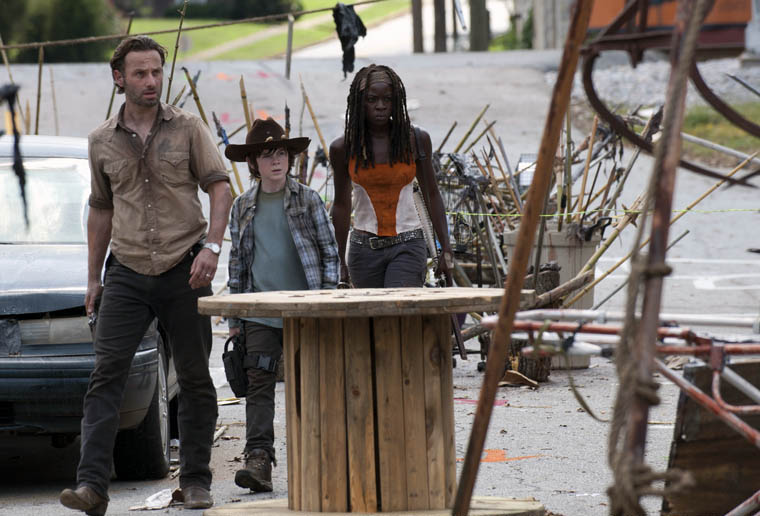 The Walking Dead : Afiş Danai Gurira, Andrew Lincoln, Chandler Riggs