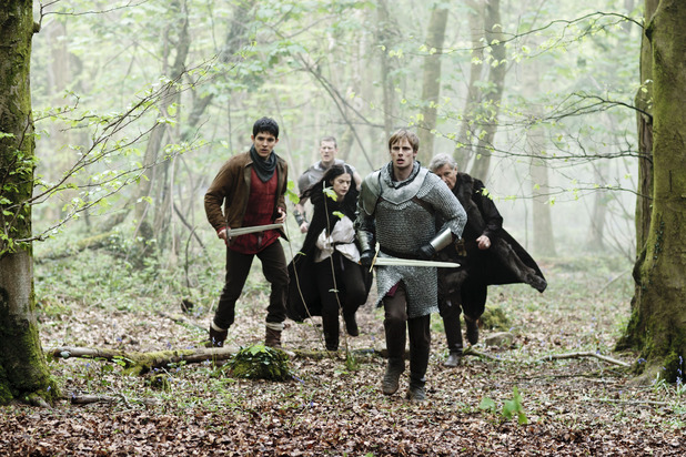 Merlin : Fotoğraf James Fox, Colin Morgan (II), Bradley James (II), Janet Montgomery, Tom Hopper