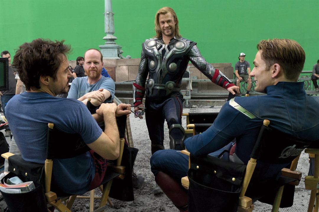 Yenilmezler : Fotoğraf Chris Hemsworth, Robert Downey Jr., Joss Whedon