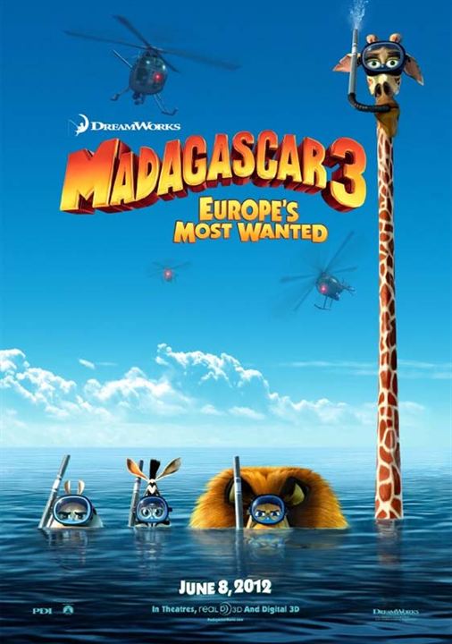 Madagaskar 3: Avrupa'nın En Çok Arananları : Afiş