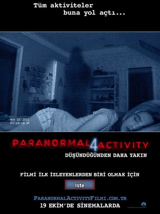 Paranormal Activity 4 : Afiş