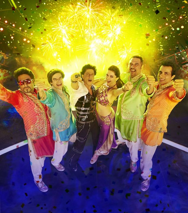 Fotoğraf Vivaan Shah, Boman Irani, Abhishek Bachchan, Deepika Padukone, Shah Rukh Khan