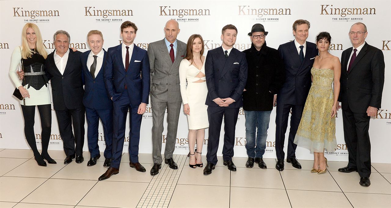 Kingsman: Gizli Servis : Vignette (magazine) Sophie Cookson, Colin Firth, Claudia Schiffer, Mark Strong, Matthew Vaughn, Taron Egerton, Sofia Boutella