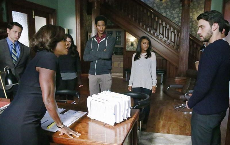 How To Get Away With Murder : Fotoğraf Alfie E, Alfred Enoch, Matt McGorry, Jack Falahee, Aja Naomi King, Karla Souza, Viola Davis