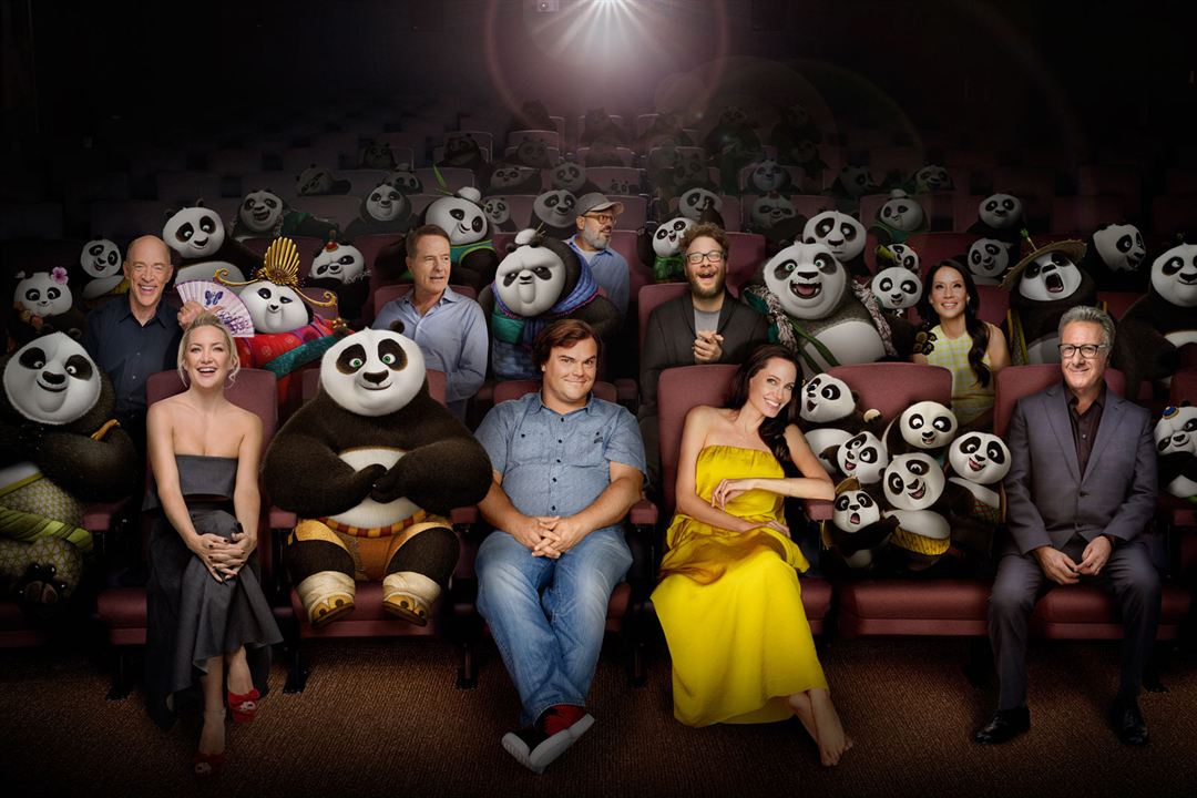 Kung Fu Panda 3 : Vignette (magazine) Kate Hudson, Dustin Hoffman, Bryan Cranston, J.K. Simmons, David Cross, Seth Rogen, Jack Black, Angelina Jolie, Lucy Liu