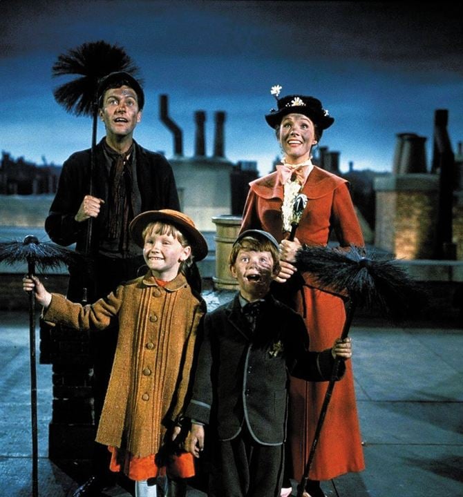 Mary Poppins : Fotoğraf Dick Van Dyke, Karen Dotrice, Matthew Garber, Julie Andrews