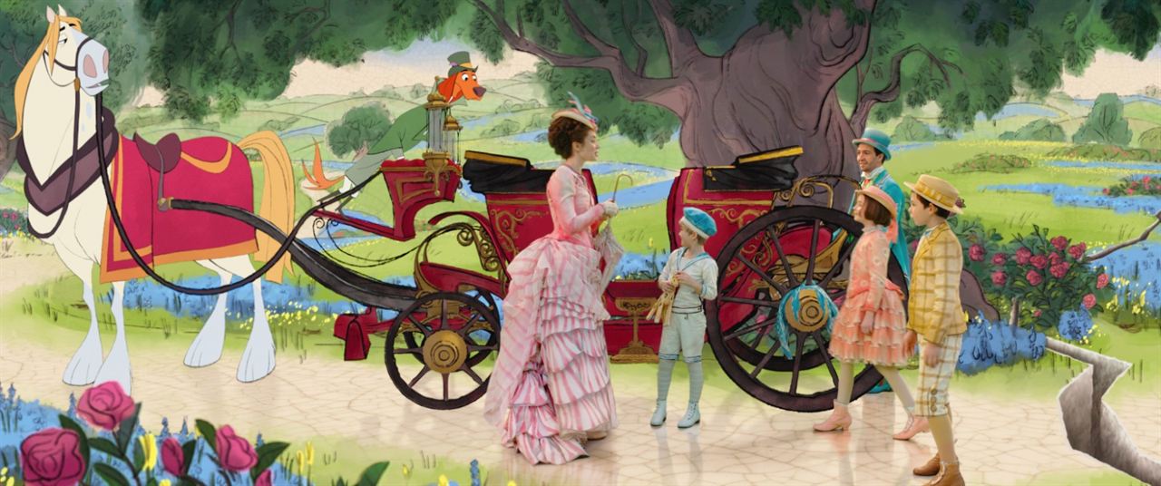 Mary Poppins: Sihirli Dadı : Fotoğraf Emily Blunt, Lin-Manuel Miranda, Pixie Davies, Nathanael Saleh, Joel Dawson